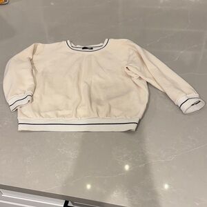 Cream Joe’s Sweatshirt with Black Trim